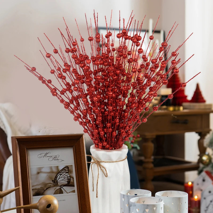 flores artificiais natal

enfeites natalinos para casa

decoração de natal elegante

buquê natalino com brilho

arranjo natalino