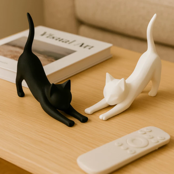 ornamentos de mesa

gato geométrico decoração

gato decorativo resina

escultura gato moderno

decoração minimalista