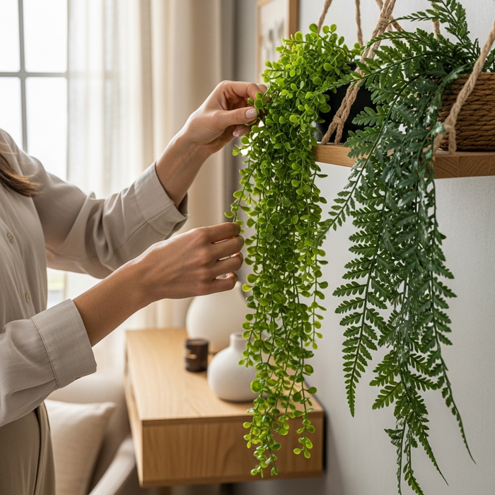 plantas artificiais para decoração

planta artificial para parede

parede verde artificial

folhagem para parede fácil de instalar

folhagem para painel decorativo

