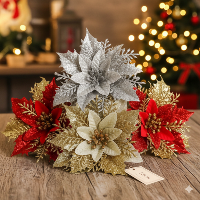 árvore de natal elegante

flores natalinas

flores decorativas com glitter

enfeites de natal brilhantes

decoração de natal rosa